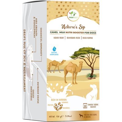 Pawfect Pawfect Nature's Sip Camel Milk Powder Grain-Free Dog Food Topper & Liquid Treat, 5.29-oz carton