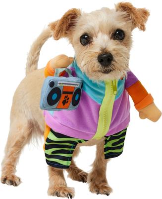 Show full view: Frisco Front Walking 80s Retro Kid Dog & Cat Costume, Small slide 4 of 11