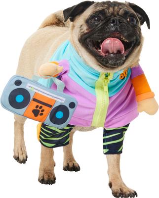 Show full view: Frisco Front Walking 80s Retro Kid Dog & Cat Costume, Medium slide 4 of 10