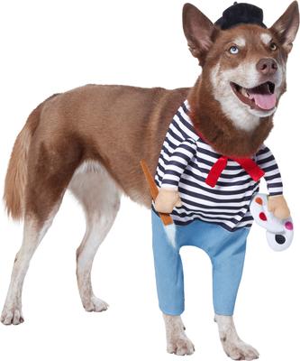 Show full view: Frisco Front Walking French Artist Dog & Cat Costume, X-Large slide 4 of 9