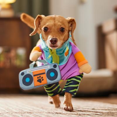 Show full view: Frisco Front Walking 80s Retro Kid Dog & Cat Costume, Medium slide 7 of 10