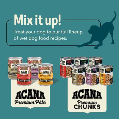 Show full view: ACANA Premium Pate Lamb in Bone Broth Grain-Free Wet Dog Food, 12.8-oz, case of 12 slide 8 of 12