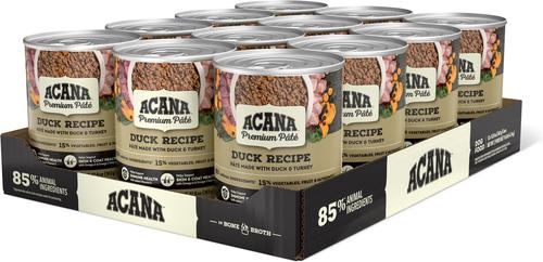Show full view: ACANA Premium Pate Duck in Bone Broth Grain-Free Wet Dog Food, 12.8-oz, case of 12 slide 3 of 12