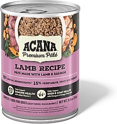 ACANA Premium Pate Lamb in Bone Broth Grain-Free Wet Dog Food, 12.8-oz, case of 12
