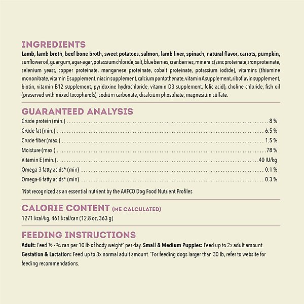 Show full view: ACANA Premium Pate Lamb in Bone Broth Grain-Free Wet Dog Food, 12.8-oz, case of 12 slide 8 of 13
