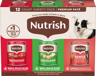 Rachael Ray Nutrish Gentle Digestion & Whole Health Blend Premium Pate Variety Pack Wet Dog Food, 13-oz can, case o...