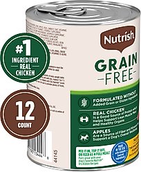 Nutrish Grain-Free Real Chicken & Apple Recipe Premium Pate Wet Dog Food, 13-oz can, case of 12 (Rachael Ray) slide 2 of 8