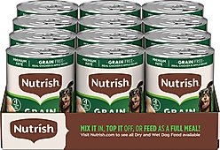Nutrish Grain-Free Real Chicken & Apple Recipe Premium Pate Wet Dog Food, 13-oz can, case of 12 (Rachael Ray)