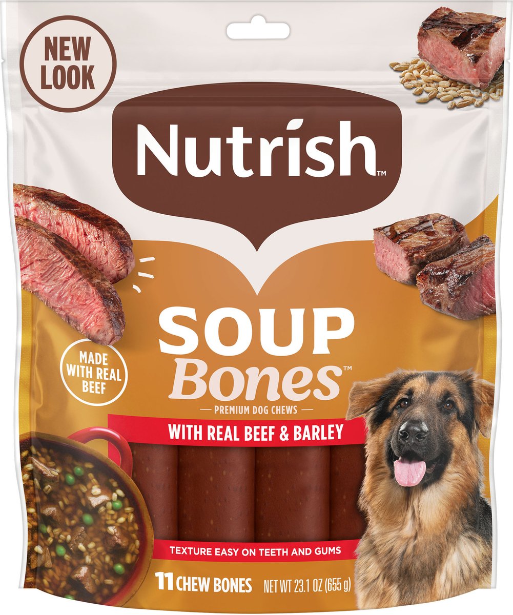 Nutrish Soup Bones Premium Beef & Barley Flavor Dog Treats