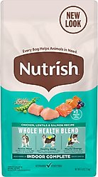 Nutrish Whole Health Blend Indoor Complete Chicken with Lentils & Salmon Recipe Dry Cat Food (Rachael Ray), 6-lb bag