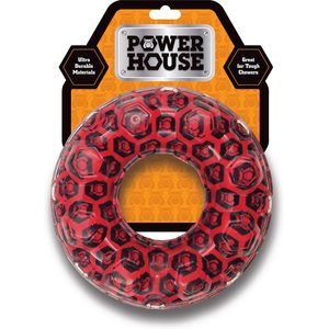 Power House Tpr Ring Tough Dog Chew Toy, Red