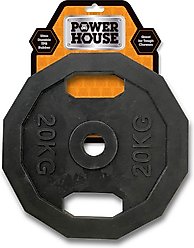 Power House Tpr Weight Plate Tough Dog Chew Toy, Black