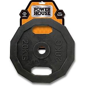 Power House Tpr Weight Plate Tough Dog Chew Toy, Black