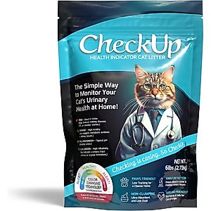 CheckUp Health Indicator Color-Changing Odor Control Non-Clumping Crystal Cat Litter, 6-lb bag