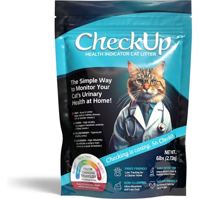CheckUp CheckUp Health Indicator Color-Changing Odor Control Non-Clumping Crystal Cat Litter, 6-lb bag