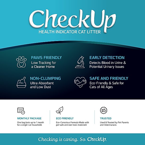 Show full view: CheckUp Health Indicator Color-Changing Odor Control Non-Clumping Crystal Cat Litter, 6-lb bag slide 7 of 8