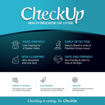 Show full view: CheckUp Health Indicator Color-Changing Odor Control Non-Clumping Crystal Cat Litter, 6-lb bag slide 7 of 8