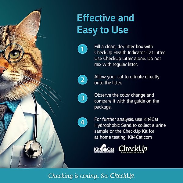 Show full view: CheckUp Health Indicator Color-Changing Odor Control Non-Clumping Crystal Cat Litter, 6-lb bag slide 6 of 8
