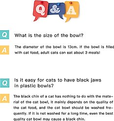 LaiFug Plastic Elevated Cat Bowl, White/Black slide 2 of 9