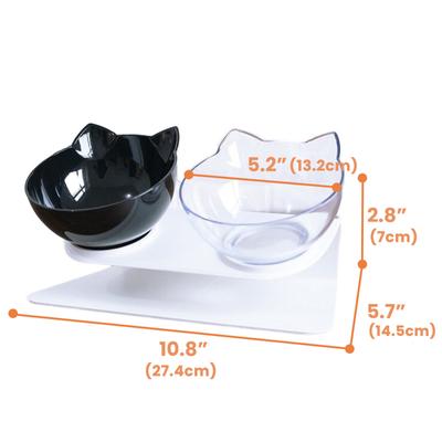 Show full view: LaiFug Plastic Elevated Cat Bowl, White slide 7 of 9