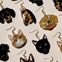 Not Picasso Black Cat Earrings slide 2 of 5