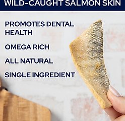 HOLI Wild Caught Salmon Skin Grain-Free Dog Dental Chew Treats, 4.5-oz bag slide 2 of 6
