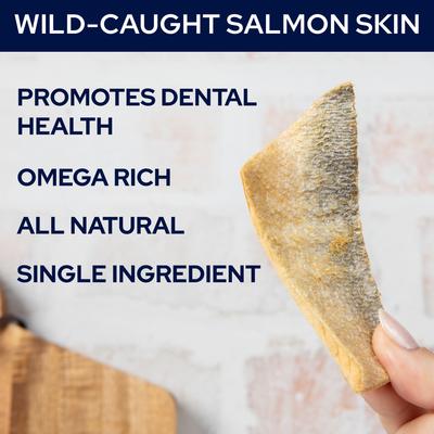 Show full view: HOLI Wild Caught Salmon Skin Grain-Free Dog Dental Chew Treats, 4.5-oz bag slide 3 of 7