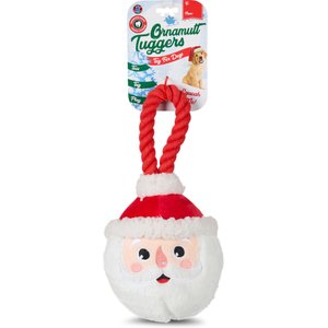 Bow-Wow Pet Santa Ornament Rope Dog Tug Toy