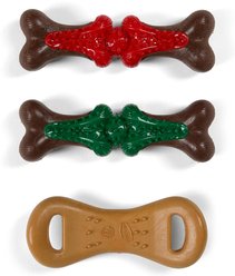 American Kennel Club Christmas Training Pepperming Scented Holiday Bones Dog Chew Toys, 3 count