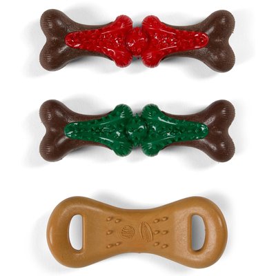 American Kennel Club American Kennel Club Christmas Training Pepperming Scented Holiday Bones Dog Chew Toys, 3 count