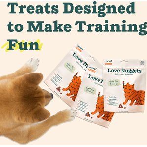 Woof Love Nuggets Meat & Beef Grain-Free Adult Soft & Chewy Training Dog Treats, 5.5-oz bag