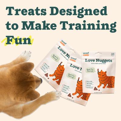 Show full view: Woof Love Nuggets Meat & Beef Grain-Free Adult Soft & Chewy Training Dog Treats, 5.5-oz bag slide 7 of 8