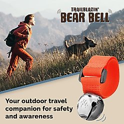 Poochie-Pets TrailBlazin' Dog Collar Bear Bell, Orange, Large slide 2 of 6
