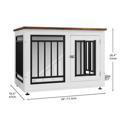 Show full view: Yitahome Furniture Style Dog Crate, White, 28-in slide 5 of 6