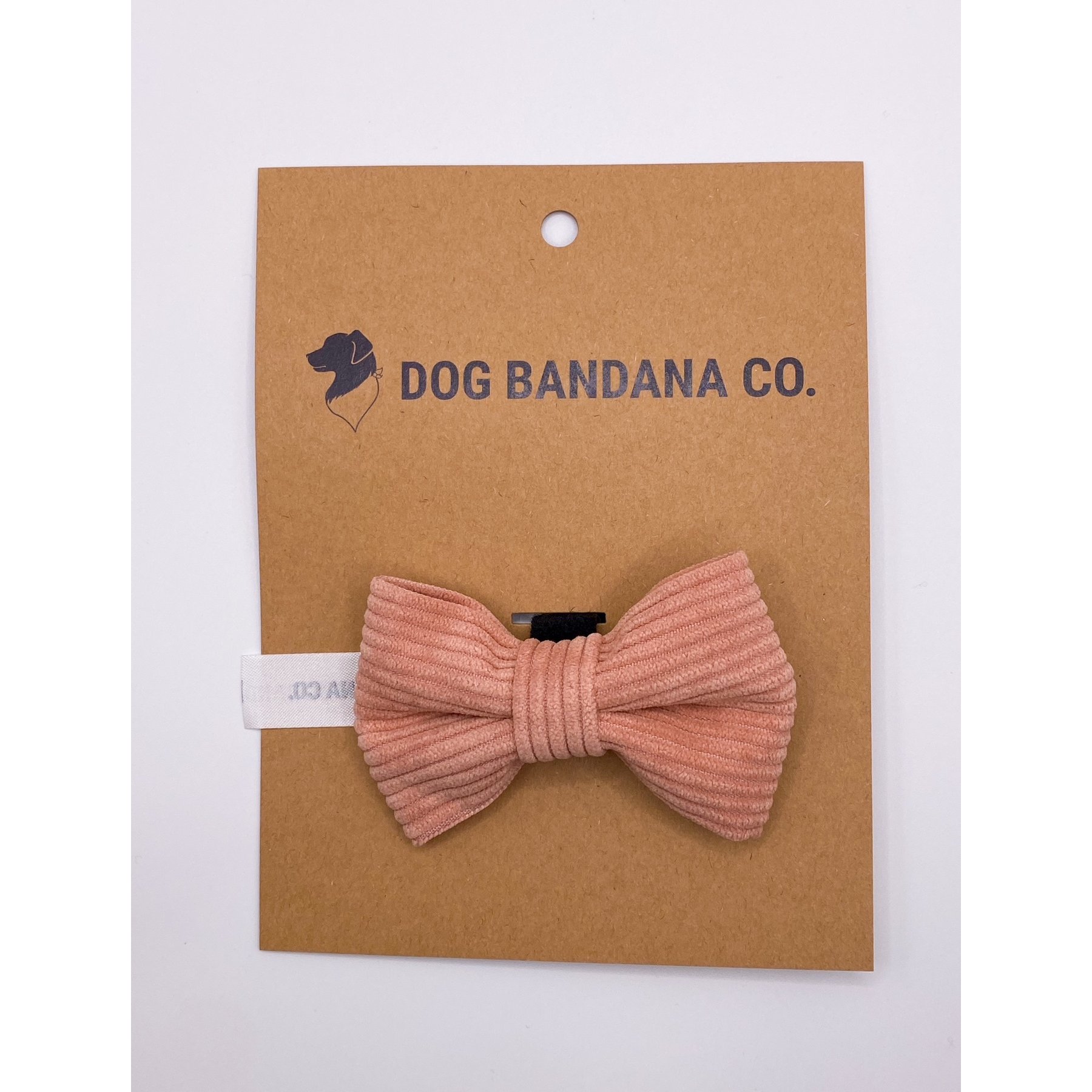 Dog Bandana Co. Corduroy Dog Bow Tie, Rust, Small