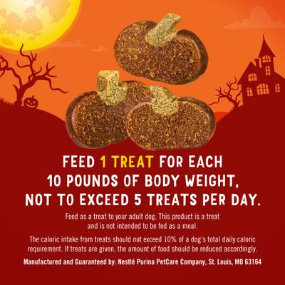 Show full view: Beggin' Pupkin Bites with Bacon Halloween Dog Treats, 6-oz pouch slide 8 of 9