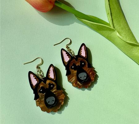 Show full view: Not Picasso German Shepherd Earrings slide 3 of 6