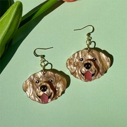 Not Picasso Golden Retriever Earrings slide 1 of 7