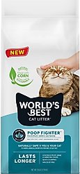 World's Best Poop Fighter Maximum Odor Defense Scented Clumping Cat Litter, 28-lb bag
