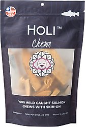 HOLI Wild Caught Salmon Skin Grain-Free Dog Dental Chew Treats, 4.5-oz bag