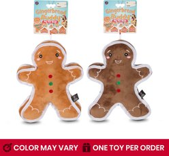 Bow-Wow Pet Christmas Holiday Gingerbread Gusset Squeaky Plush Dog Toy slide 2 of 2