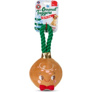 Bow-Wow Pet Christmas Gingerbread Ornament Rope Plush Dog Toy