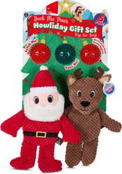 Bow-Wow Pet Christmas Santa Popcorn Holiday Dog Toy Gift Set, 5 count