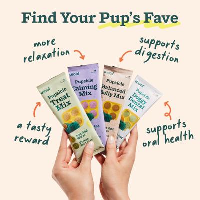 Show full view: Woof Pupsicle Mix Sample Pack Lickable Dog Treats, 6-oz bag slide 7 of 11