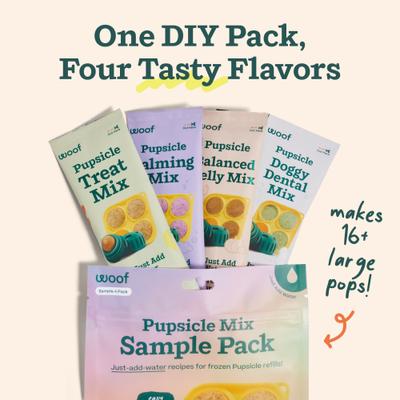 Show full view: Woof Pupsicle Mix Sample Pack Lickable Dog Treats, 6-oz bag slide 4 of 11