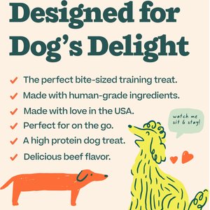 Woof Love Nuggets Meat & Beef Grain-Free Adult Soft & Chewy Training Dog Treats, 5.5-oz bag