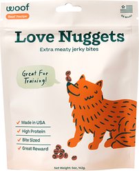 Woof Love Nuggets Meat & Beef Grain-Free Adult Soft & Chewy Training Dog Treats, 5.5-oz bag