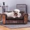 Show in main carousel: Moots Personalized VIP Microsuede Oak Couch Dog Bed with Removable Cover, Chocolate, Medium slide 1 of 7