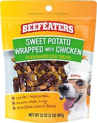 Beefeaters Sweet Potato Wrap Chicken High-Protein Jerky Dog Treats, 32-oz bag
