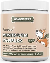 Wonder Paws Superhero Turkey Tail Mushroom Powder Supplement for Dogs, 90-g jar